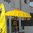 Yellow Balinese Umbrella Ø180 Folding Mast