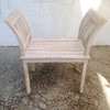 White Washed Arms Stool