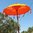 Orange Balinese Umbrella Ø 90 Folding Mast