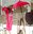 Pink Balinese Umbrella Ø 90 Folding Mast