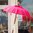 Pink Balinese Umbrella Ø 90 Folding Mast