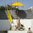 Yellow Balinese Umbrella Ø 90 Folding Mast