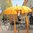 Yellow Balinese Umbrella Ø180 Folding Mast