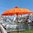 Orange Balinese Umbrella Ø180 Folding Mast