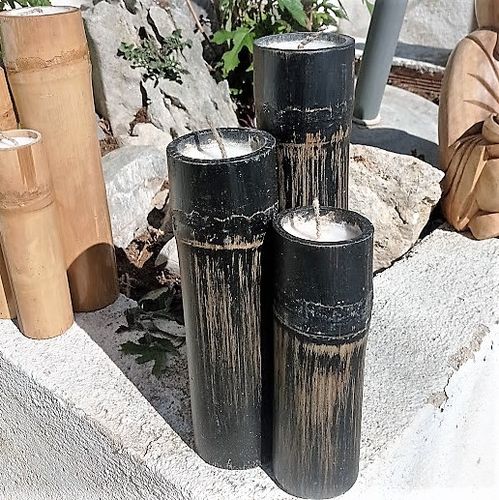 Conjunto Velas Bambú Negro