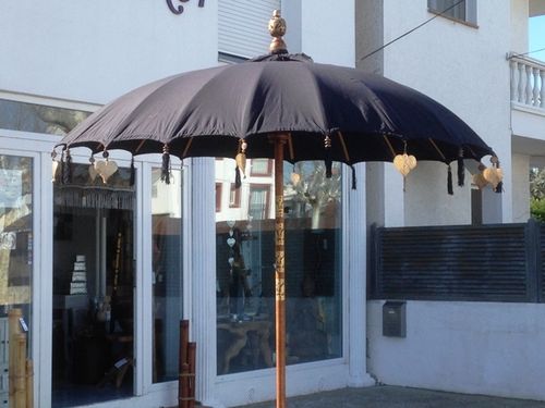 Black Balinese Umbrella Ø180 Folding Mast