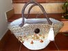 Medium Gold Wicker Bag