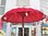 Red Balinese Umbrella Ø 130 Folding Mast