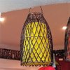Yellow Rattan Ceiling Lamp