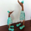 L Turquoise Duck in Boots
