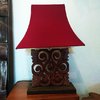 Handcarved Table Lamp