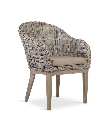 Sillón Ratán Blanqueado