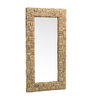 Rattan squares rope Mirror