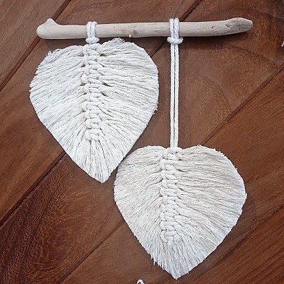 2 Hearts Macrame Decoration